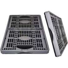 Pack Of 2 Fold Flat Crate - Plastic 32 L Folding Storage Crate Box - Default - View 2