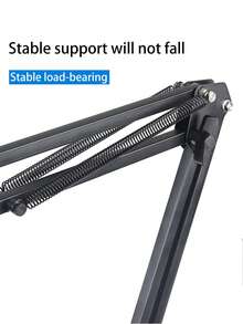 Adjustable Slouchy Arm Phone Holder, Foldable Metal Clamp Mount For Smartphone & Tablet, Bedside/Desk Stand Compatible With IPhone, Android Phone, Gift For Birthday, Family, Friends For Office, Dorm And Home Use Gifts Birthday Home Dorm Office 360 Degree Rotating Phone Stand Strong Load-Bearing - Black - View 5