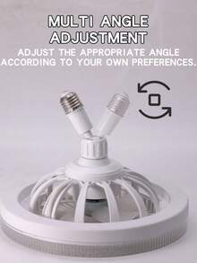 26cm Ceiling Fan With Light, 40W 3-Speed, 3000K-6500K Dimmable LED Bulb, Remote Control, Suitable For Bedroom, Kitchen, Closet, Etc. - White, E27 Socket, Upgraded Crystal Lampshade And Aroma Function