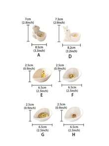 1pc Rabbit Shaped Ceramic Incense Burner, Minimalist Style, Various Colors, Suitable For Festival, Gift, Home, Office, Hotel Decoration - White - View 12