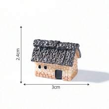 1/6pcs Mini House Resin Figurines - Ideal For DIY Fairy Garden, Succulent Planting And Glass Container Planter Decor! - Apricot - View 16
