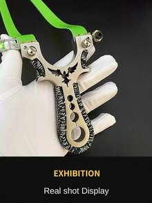 1pc Metal Eagle Slingshot, Outdoor High Power Stainless Steel Slingshot With Precision Flat Rubber Band