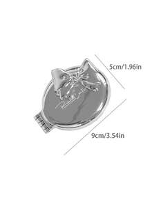 1pc Butterfly Shaped Mini Hair Brush With Mirror, Nylon Bristles, ABS Plastic Handle, Portable Foldable Air Cushion Brush Suitable For Normal Hair, Travel-Friendly Styling Tool For Women - Multicolor - View 9