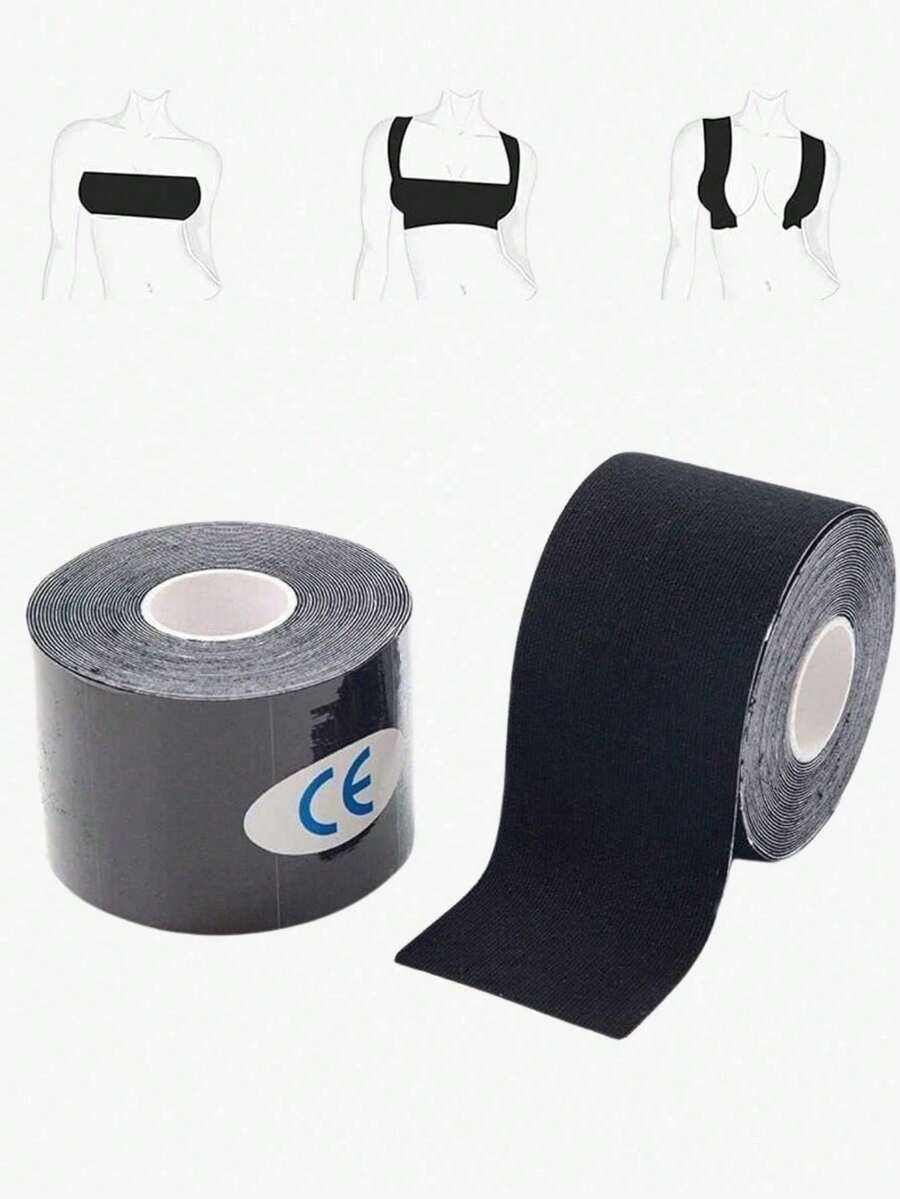 5米长透明胸贴 S-XXL码 时尚塑形提拉胸贴 隐形胸贴文胸 适合大胸女性穿衣或搭配衣物时支撑胸部 - 黑色 - 查看 1