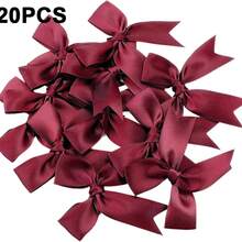 20/50个彩色缎带蝴蝶结，可爱蝴蝶结，适用于DIY工艺品装饰、头饰、时尚服装配饰、婚礼、生日派对装饰 - 彩色 - 查看 33