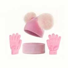 3pcs/Set Solid Color Knit Beanie, Scarf And Gloves, Casual & Versatile For Autumn/Winter