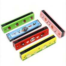 1pc/5pcs/10pcs/20pcs Painted Harmonica, 16/24 Hole Double Row Mouth Organ, Durable And Easy To Play, Suitable For Beginners, Musical Instrument Toy For Students, Defective Version With Minor Scratches And Dents That Do Not Affect Usage, Assorted Color And Pattern Designs Shipped Randomly - Random Color - View 2