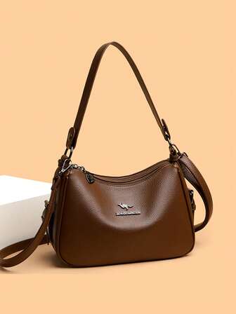 Premium Soft Leather Dumpling Shaped Handbag, Women's New Fashion Multi-Function Shoulder Crossbody Bag, Minimalist Elegant Mother's Tote Bag