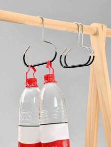 3/ 4pcs Stylish Metal Hat Storage Set - Easy-To-Install Wall-Mounted Organizer, Versatile Storage Solution For Baseball Caps, Scarves, Belts - Wardrobe Decor, Durable Plastic Construction, Practical Hooks - Multicolor - View 5