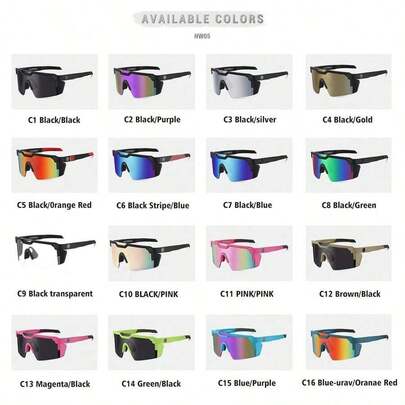 2025 Luxury Brand New High-End Blue Green Red Lenses For Men's And Women's Oversized Outdoor Sports Heatwave Z87 Safety Fashion Glasses, And Fashionable Design, Anti-Ultraviolet Cycling Goggles Driving Fishing Mountain Bike Protection, Essentials For Summer Travel, Easy Comfort Casual Outfits Eyewear Lentes De Hombre For Work HW05 With Box