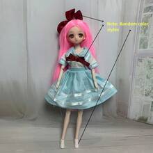 11.81 Inch New Ultra-Thin Cartoon 3D Animation Face Dreamy Eye 26 Cute Flat Doll Toy, Flexible Joints, Fashion Girl OB11 Doll BJD Doll Lover, Kawaii Cake Model Baking, Birthday New Year Christmas Gift - Multicolor - View 18