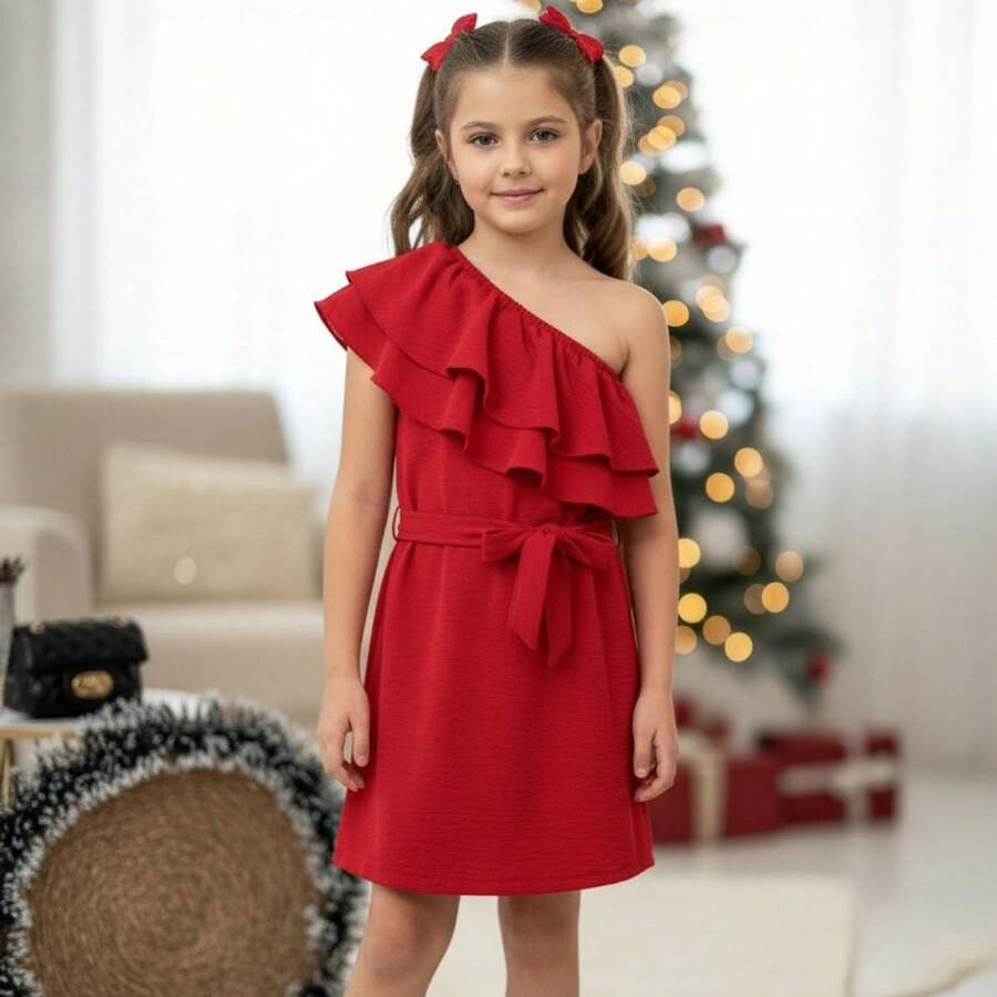 Young Girls Partywear - Đỏ - Xem 1
