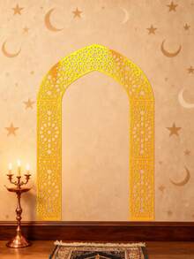 一套金色拱形墙饰，精美图案墙画，波西米亚风家居装饰，客厅/卧室/玄关墙面挂饰，现代风格装饰，装饰拱门墙面雕塑，吸睛墙面装饰，优雅几何图案墙画，多功能室内墙面装饰，时尚家居墙面装饰 - 彩色 - 查看 9