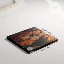 定制卡通风格帆布画 - 将您的照片变成可爱的卡通艺术品,现代家庭肖像礼物,适合母亲节、父亲节、生日 - 卡通照片带边框,制作简单,适合家庭 - 彩色 - 查看 10