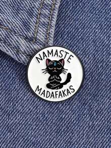 Yoga Cat Enamel Pin Cartoon Brooch Pines Lapel Pins Badge On Backpack Clothing Accessories Animal Jewelry Friends Gifts - Multicolor - View 11