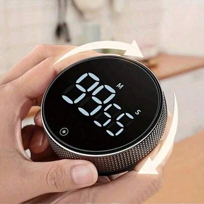 Multifunctional Round Timer, Countdown/Count Up, LED Display, 3 Mute Modes, Magnetic, Suitable For Cooking/Baking/Studying/Sports, Compact And Portable