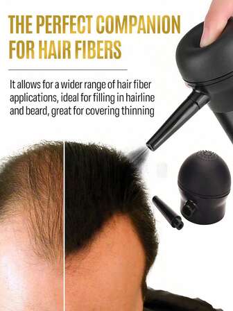 Bocal para aplicação de fibra capilar em pó, bocal auxiliar para fibra capilar, extensor de linha capilar, pistola de spray para cabelos grossos