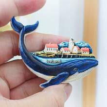 1pc Resin Refrigerator Magnet, Nordic Sweden Iceland Norway Finland Oslo Helsinki Stockholm Aurora Black Sand Beach, Travel Souvenir, Magnetic Home Decor, Office Island Resort Storage Cabinet Bedroom Wall Decoration, Nordic Trip Floating Island Visby Arctic - Multicolor - View 7