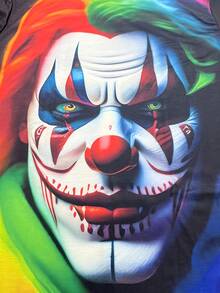 [3D Printed Clown T-Shirt] Men's Summer Fashion 3D Printed Clown Graphic T-Shirt - Breathable Polyester, Crew Neck, Short Sleeve - 混合色 - 查看 4