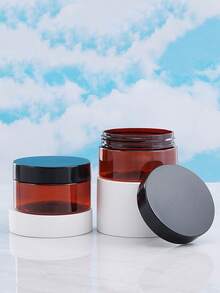 3 chai và lọ thủy tinh ép cổ dài màu hổ phách dày 500ml có thể nạp lại - Dùng cho dầu gội, sữa tắm, dầu xả, muối tắm, kem dưỡng da và kem massage - màu nâu - Xem 7