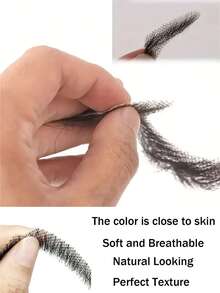 Handmade Real Human Hair Fake Beard, Men's Beard Replacement System, Lace Wigs, Invisible Hair Extensions, Realistic Mustache, Suitable For Cosplay, Costume Matching Or Theme Parties - Multicolor - View 4