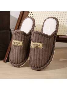 Women's Plus Size House Slippers, Couple Plush Slippers, Indoor Home Slippers, 5 Color Options, EVA Sole, Soft Fluffy Indoor Slippers, Suitable For All Seasons, Spring And Autumn, Valentine's Day Gift Insulation, Galentines, Puppy, Carnival