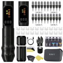 XNET 1 Set Sage Pro Wireless Tattoo Machine Kit, Includes Tattoo Needles, 20pcs Mixed Tattoo Needles, Brushless Motor, 1300mAh Battery, Suitable For Tattoo Artists And Beginners - Black - View 11