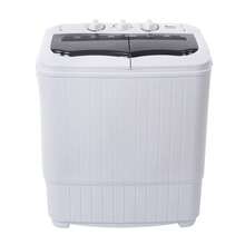 Compact Twin Tub With Built-In Drain Pump XPB35-188S 14.3(7.7 6.6)Lbs Semi-Automatic Gray Cover Washing Machine - View 2