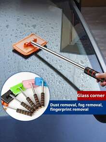 1pc/3pcs/5pcs Windshield Cleaning Tool Set - Extendable & Detachable Handle, Microfiber Cloth Car Glass Cleaning Brush, Car Windshield Squeegee, Suitable For Auto Detailing, Windshield, Truck, SUV, RV And Home Windows, Car Cleaning Kit, Car Glass Cleaner, Windshield Cleaner