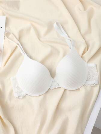 Sexy Push Up Bra Women Lace Solid Color Bras Underwire Crop Top Bralette Gathered Bras Bra Lingerie Backless Intimates Female Underwear