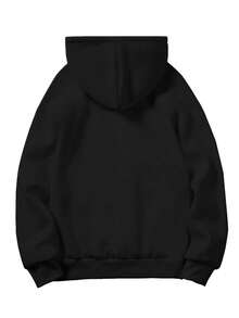 Fashionable Hooded Sweatshirt With A Casual Style,Creative Printed Long-Sleeved Hooded Swear,With Drawstrings,Soft And Versatile For Autumn And Winter. - Default - View 5