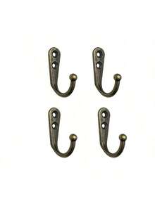 2D Flat - 1pc Cute Flat Printed Villa - Wood - Wooden Multifunctional Home Hooks - Key Holder With 4 Metal Hooks - Wall Decor, Porch Decor, Room Decor, Villa Decor, All Season Home Decor, 2D Flat - Multicolor - View 13