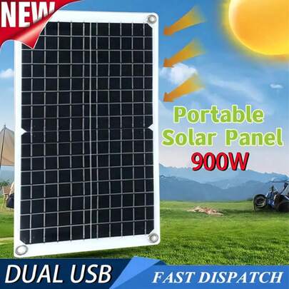 Solar Panel Kit 18V With Solar Charge Controller And Extension Cable With Battery Clips For Boat Motorcycle Home Outdoor Lights RV Outdoor Camera SOLAR Generators.Save Electricity, Store Electricity, Emergency Use