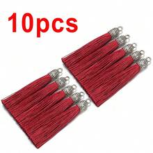 10个6厘米彩色流苏吊坠，适用于DIY复古耳环、吊坠和珠宝制作配件 - 6cm流蘇 - 查看 13