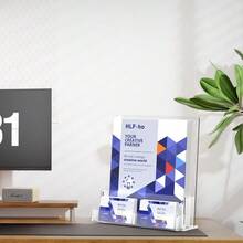 Brochure Holder 8.5x11 Inch Acrylic Literature Holders Clear Flyer Display Stand With Business Card Slot Pamphlet Holder Multi Purpose Organizer For Office Lobby Hotels Trade Shows 2 Pack - Thông thoáng - Xem 8