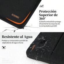 Funda Laptop 15 - 15.6 Pulgadas Impermeable Funda para Laptop Duradero Estuche para Laptop Adecuado para Pro/ Laptop, Negro L - black + 15-15.6 Pulgadas - Ver 4
