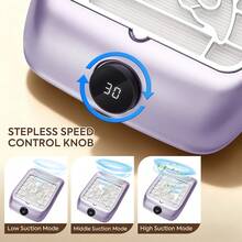 高效吸力指甲粉尘收集器，防止粉尘扩散，静音卸甲，防尘设计，专业美甲沙龙工具 - 白色 - 查看 6