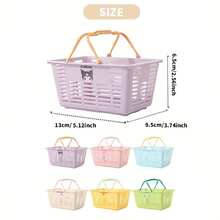 Giỏ xách mini Miniso Sanrio Characters Series, thiết kế kết hợp nhiều kiểu dáng, chất liệu rỗng giúp thoáng khí, nhẹ và dễ mang theo, lựa chọn thiết thực để sắp xếp các vật dụng nhỏ trên bàn làm việc hoặc hỗ trợ khi mua sắm ngoài trời. - màu xanh lá - Xem 4