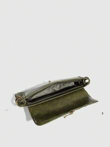 Fashionable Versatile Shoulder Bag, Crossbody Bag, Clutch Bag, Bull Bag - 綠色 - 查看 6