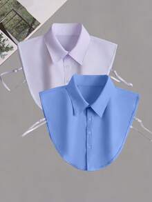 1/2 szt. Modnych akcesoriów damskich, minimalistyczny odpinany kołnierzyk, imitacja kołnierzyka, powrót do szkoły, pojedynczy kołnierzyk - 1 szt - Zobacz 11