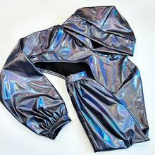 SENMHS Reverse Bunny Sexy PU Leather All Season - Royal Blue - View 8