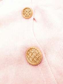 Pulover elegant, casual, tricotat, pentru femei, cu rever mare, design cu nasturi metalici la un singur rând, tiv confortabil, asimetric/asimetric, culoare solidă, toamnă/iarnă