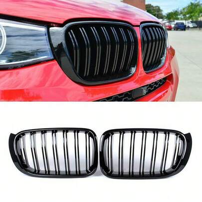 Single-Line Front Face Air Intake Grille Water Tank Mesh Modified Parts Compatible For Bmw X3 X4 F25 F26 2014-2017