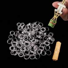 500/1000/2000pcs Silicone High Elasticity Strong Durable Transparent White Rubber Bands, Heat & Aging Resistant Rubber Rings