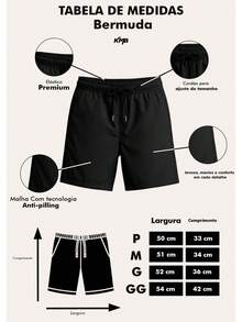 Conjunto Camiseta Bermuda Masculina Lançamento Happy 2026 Sofisticado Moderno Em Algodão Nobre - Marrom - Visão 3