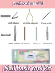 KIRAME 4-Piece Professional Nail Art Tool Kit,Complete At-Home Manicure Set,Nails Salon ,Nail Suppliers, Halloween, Christmas,New Year,Festival Gifts