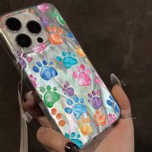Estampado en color de moda para teléfonos móviles IMD con plumas, carcasa protectora compatible con iPhone 16, 15, 14, 13, 12, 11 pro max, plus, resistente al desgaste y a la caída, artículos de moda, sensación cómoda y regalos sorpresa. - [plateado]-775 - Ver 4