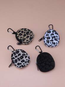 1pc Outdoor Sports Coin Purse Leopard Print Design Mini Card Holder Earphone & Bank Card Storage Bag For Women Wallet Mini Wallet Purse Wallet Small Wallet Coin Wallet Travel Wallet Travel Essential Money Wallet - Multicolor - View 1