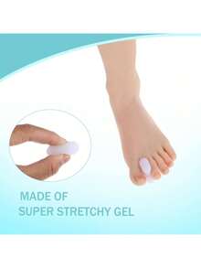 12 Pack Gel Toe Separators Bunion Toe Spacers, Toes Separators For Overlapping Toes, White - 1 - View 3