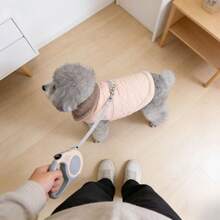 2件套宠物保暖加厚外套+伸缩牵引绳套装，可爱毛绒项圈狗狗外套，保暖毛绒项圈狗狗户外旅行服，秋冬季 - 彩色 - 查看 6